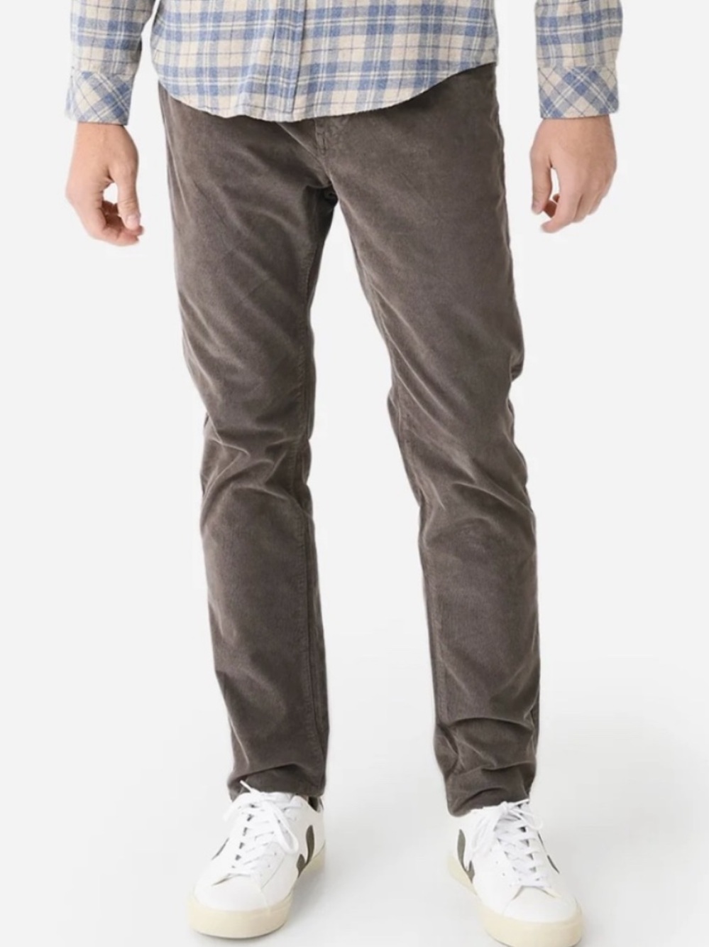 FAHERTY Men's Stretch Corduroy Pants In Rugged Grey Size 33